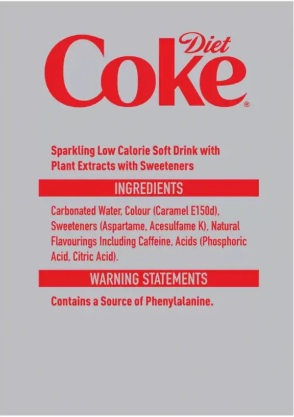 Diet Coca Cola Cans, 30 x 330ml